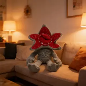 27cm/11.63in Stranger Things Demogorgon Plush Toy, Stuffed Animal, Soft Huggable Stuffed Doll, Upside Down World Man-Eating Plant Monster Doll, Realistic 3D Teeth Details, A Collectible Item For Stranger Things Fans, A Gift For The Holiday