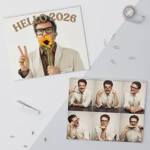Pedroo Pascaal 2026 Wall Calendar Planner, Unique Holiday Gift, Fan Gift, Gift For Her, Celebrity Merchandise, Celebrity Crush Merch