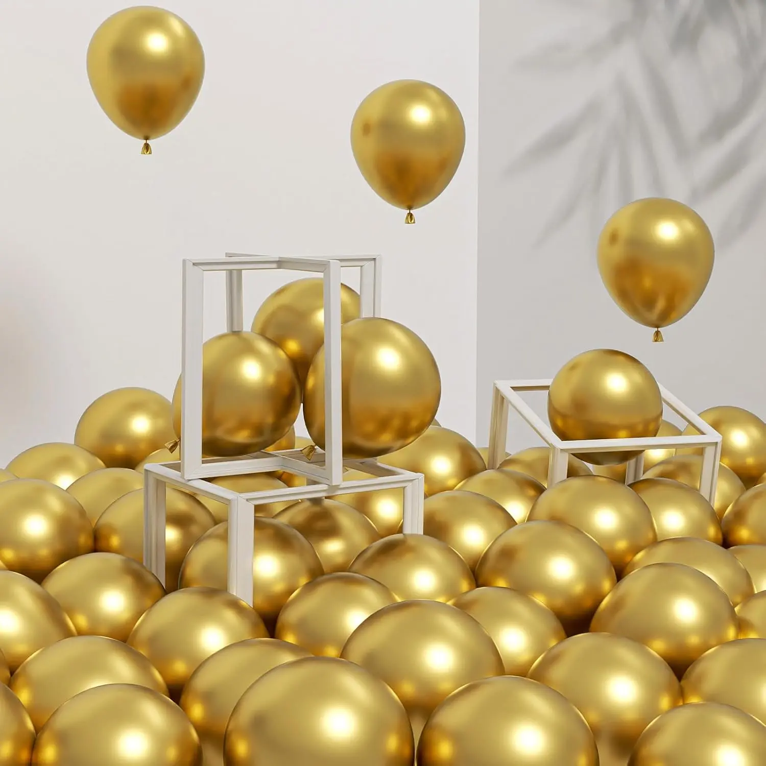 120 count 5 inch Metallic  Balloons, Small Chrome  Latex Balloons for Graduation Engagement Wedding Birthday Party Decorations