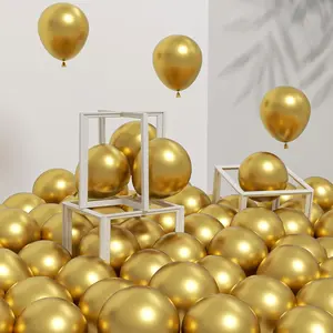 120 count 5 inch Metallic  Balloons, Small Chrome  Latex Balloons for Graduation Engagement Wedding Birthday Party Decorations