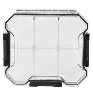 Waterproof 6-Compartment Tool Box Organizer – Heavy Duty 6 in. Storage Bin for Small Parts & Hardware