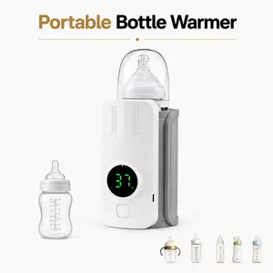 Pure Nova Baby Bottle Warmer & Sterilizer - 18W Fast Heating, 6-Speed LED Display for Accurate Control, Smart Control, Universal Fit, Portable Travel Household Kitchen Appliance