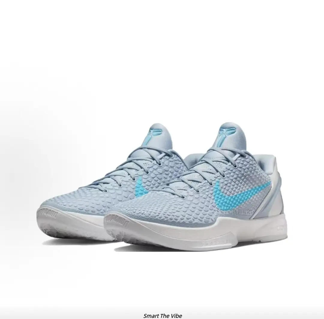 Ice Blue Mesh Cyan Contrast Minimal Performance Basketball Sneakers Fresh Daily Court Sports Shoes For Men Women