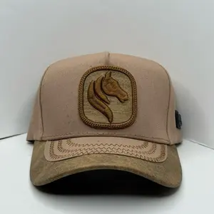 Ranch Patch Snapback Hat Brown & Black Trucker Cap for Men Women Adjustable Fit