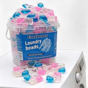 1 box/2 boxes/3 boxes of 60 five in one laundry gel beads, soft and anti-static, concentrated active ingredients, long-lasting fresh aroma, low foam and easy to float, deep cleaning and stain removal function