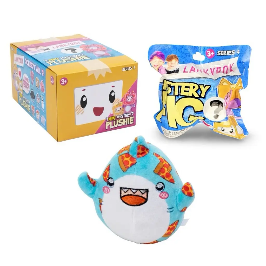 LankyBox Mystery Bundle - 6 in Cute Stuffies, Soft Cuddly Gift, Stuffed Animal Collectibles, Cartoon Creature Stuffed Toys with Series 2 Plush + Series 4 Figure Pack