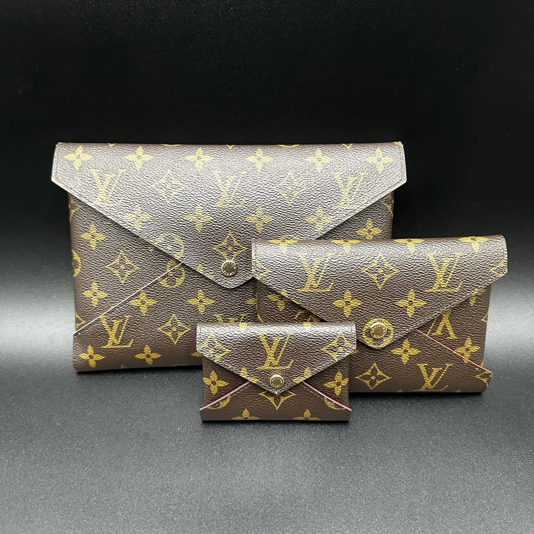 Pre-owned Louis Vuitton Leather Pochette Monogram Canvas Kirigami Set