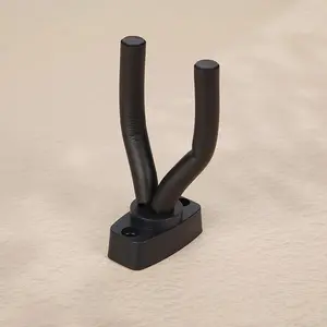 Removable Silicone Non-Slip Guitar Hanger, Heavy-Duty Metal Wall Mount for Electric & Acoustic Guitars Bass. Rust-Proof, High Weight Capacity, Strong Adhesive No Drilling Installation, Space-Saving Instrument Hook.