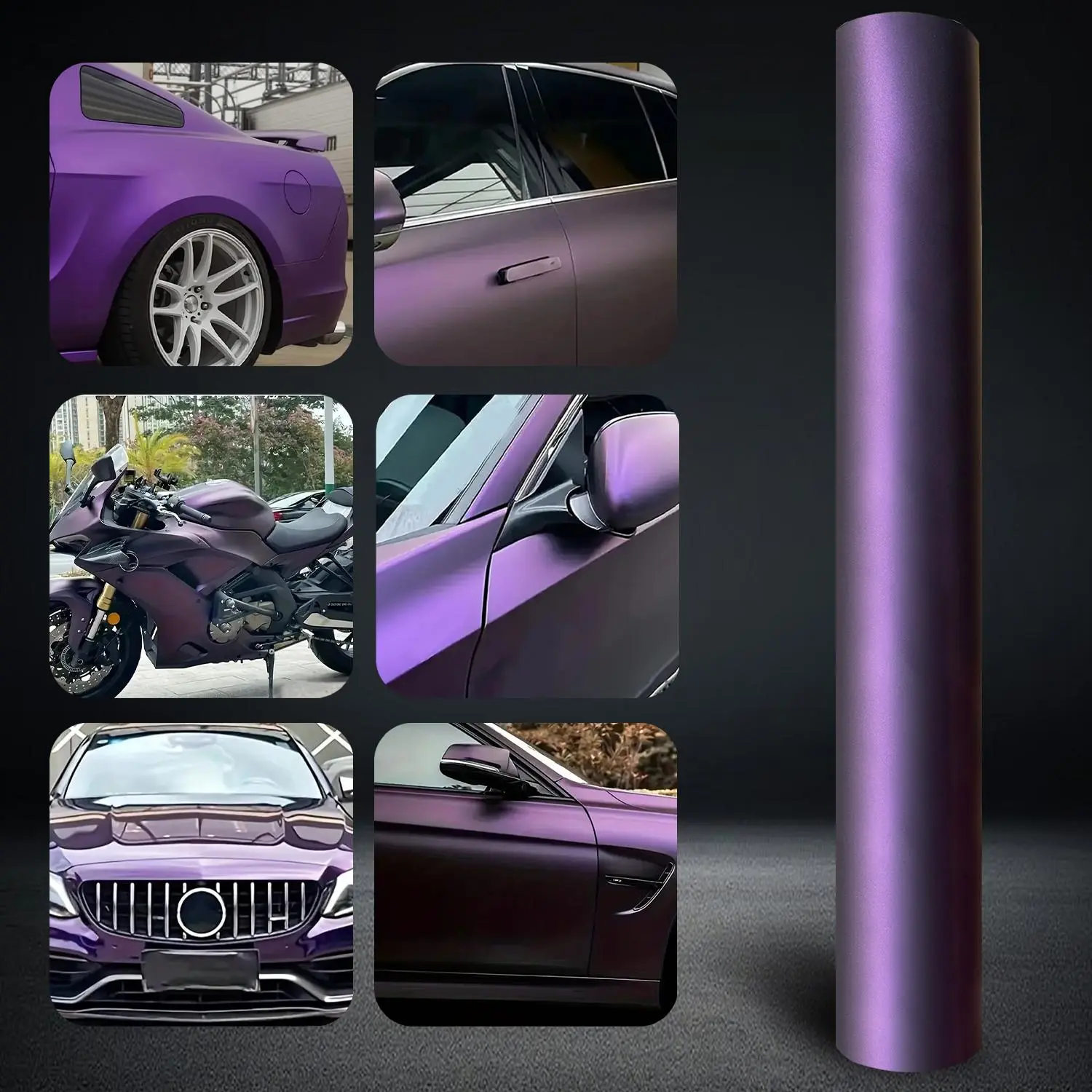Car Vinyl Wrap Roll, Matte Frosted Pearly Lustre Car Wrap Film, Motorcycles Car Scratch Resistant Stickers, Self Adhesive Bubble Free Decals, Motorcycle Accessories