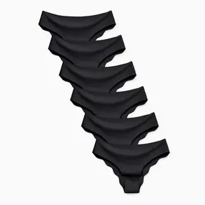 PATPAT Teen Girls Seamless Underwear No Show Panties Pack of 6 Invisible Briefs for Big Girl Stretch Seamless Bikini Briefs