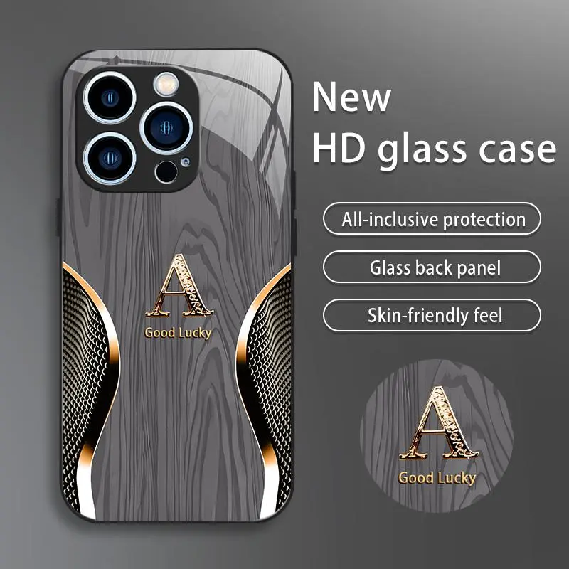 Suitable for [iPhone 14 Pro] Brand new premium phone case, drop-proof and fingerprint-resistant，sophisticated and minimalist design, with 26 English letters to choose from YM99