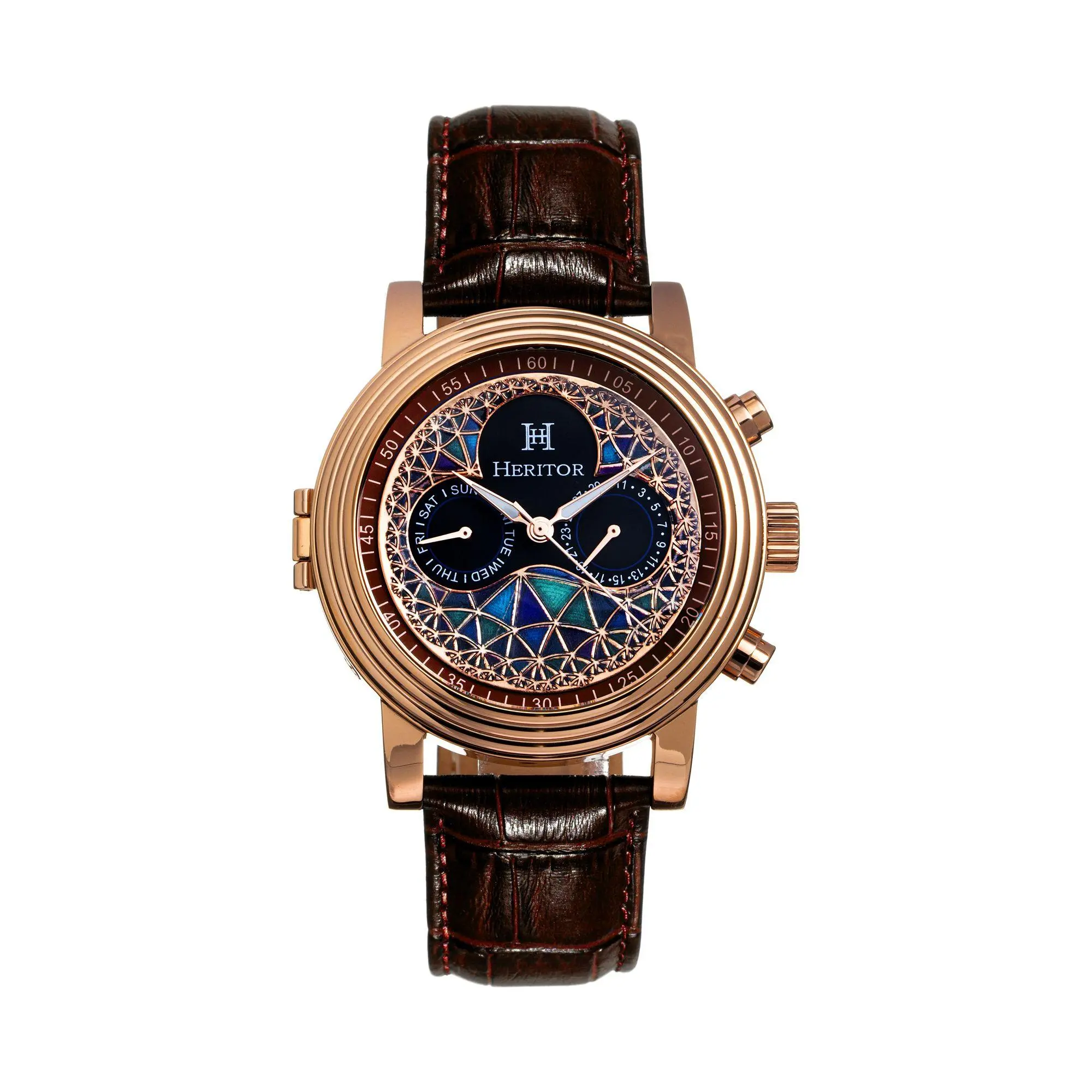 Heritor Automatic Men's Legacy Stainless Leather Strap Watch Heritor Automatic Men's Legacy Stainless Leather Strap Watch