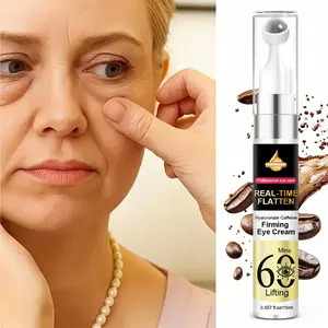 Caffeine Hyaluronic Acid Firming Eye Cream with Rollerball, Smooth Moisture, Reduces Fine Lines and Puffiness, Professional Eye Care