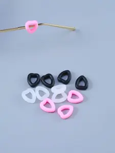 Heart-Shaped Anti-Slip Grips Eyeglass Ear Hooks, Fits Glasses Leg Width 2-6mm, Casual Style, All Seasons, 12 Pieces