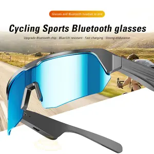 Bluetooth Smart Sunglasses, Fashion Design Outdoor Sports Polarized Cycling Running Glasses , Long Standby & Music Playback  with Type-C Charging for Men& Women  Eyewear, Activities -Wearable
