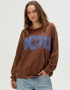 ROXY Flower Block Womens Long Sleeve Tee