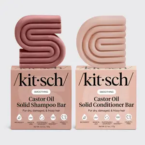 Kitsch Castor Oil Shampoo & Conditioner Bar Combo Pack Haircare Moisture Kitsch Castor Oil Shampoo & Conditioner Bar Combo Pack Haircare Moisture
