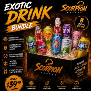 Scorpion Snacks Exotic Drink Bundle | 8 Imported Drinks From Around The World