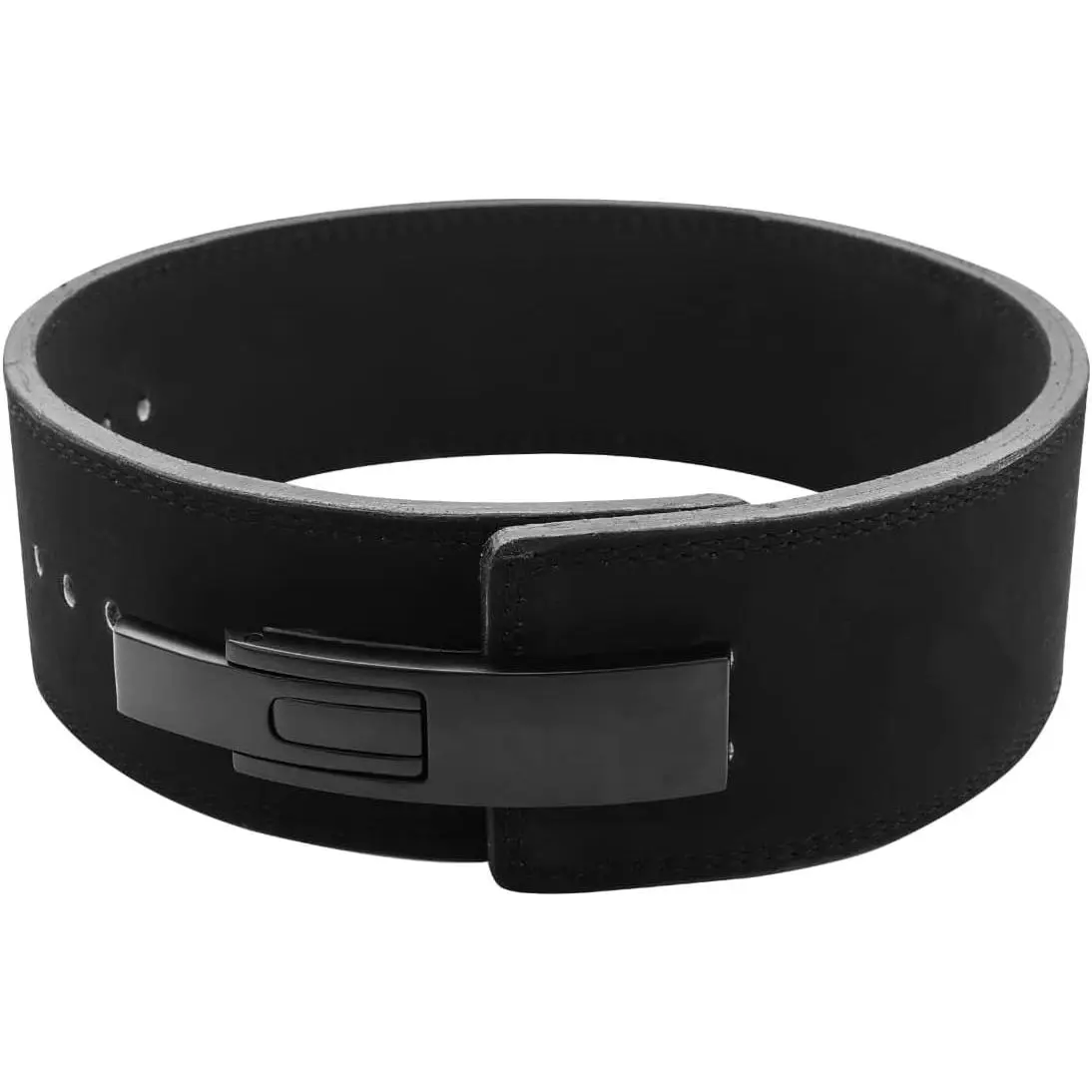 IPF Approved Leather Lever Weight Lifting Belt - 10MM/13MM Heavy Duty, Steel Buckle, Adjustable Strap, Personalized Fit, Durable Nylon, Enhanced Core Support, Improved Spinal Stability, Lower Back Protection for Men, Reduces Strain in Deadlifts, Squats, L