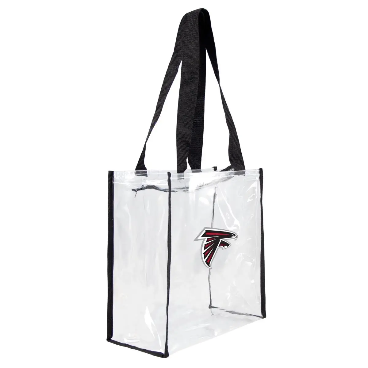 Atlanta Falcons Clear Square Stadium Tote, Team Logo, Shoulder Straps, Zipper Top