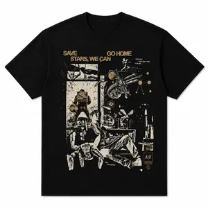 Space Explorer Graphic Tee, Sci-Fi Collage T-Shirt, Astronaut Universe Art, Retro Cosmic Aesthetic Unisex Tee
