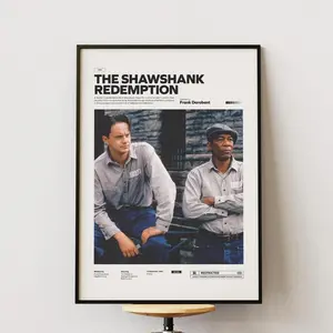 The Shawshank Redemption Movie Poster, Alternative Movie Poster, Andy Dufresne's Poster, Movie Poster Collage for Cinema Lovers