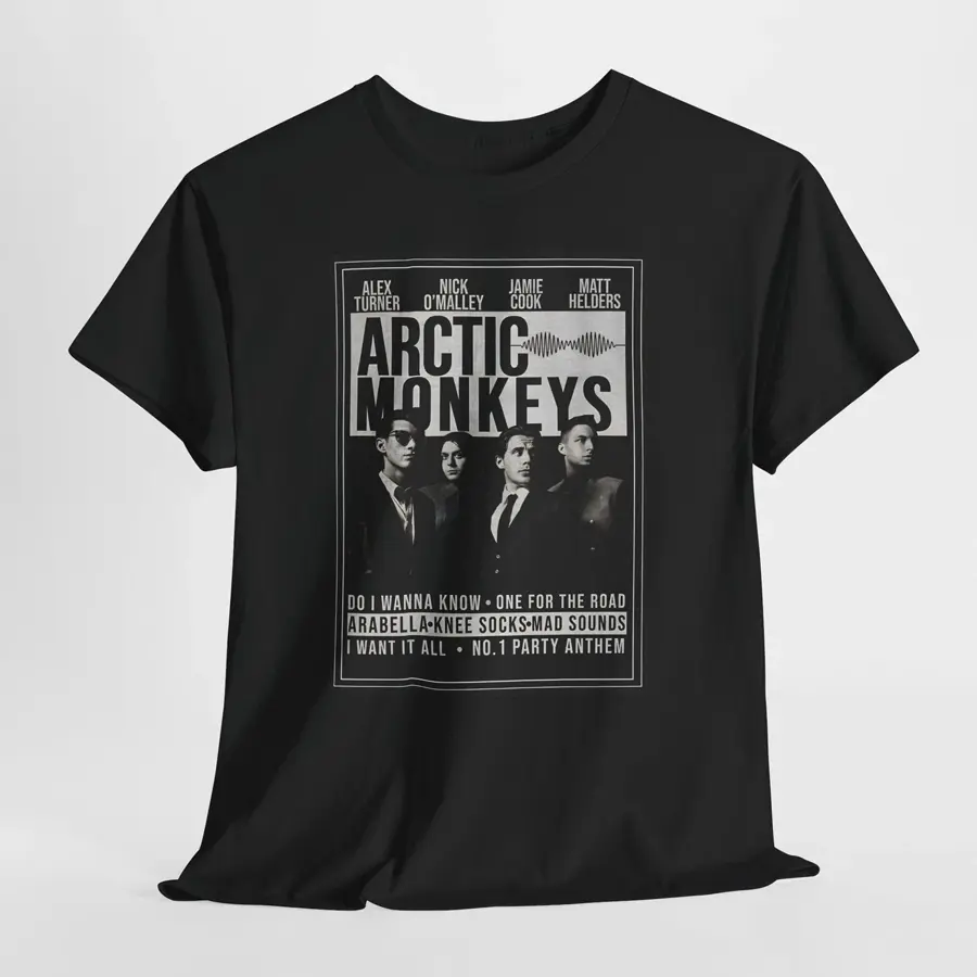 Arctic Monkeys Poster Unisex Tee Shirt, Band Music Fan Gift