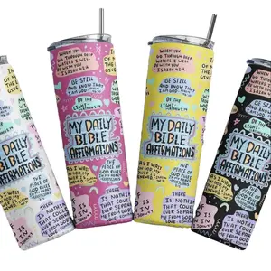Christian Affirmation Tumbler - Affirmation Gift For Mother's Day - Bible Affirmations Tumbler - Mom travel cup - Affirmation Tumbler, Portable and Reusable Drinkware, Washable Water Bottles, Leakproof Waterbottle, Bottled Mug, Tumbler Gift For Her