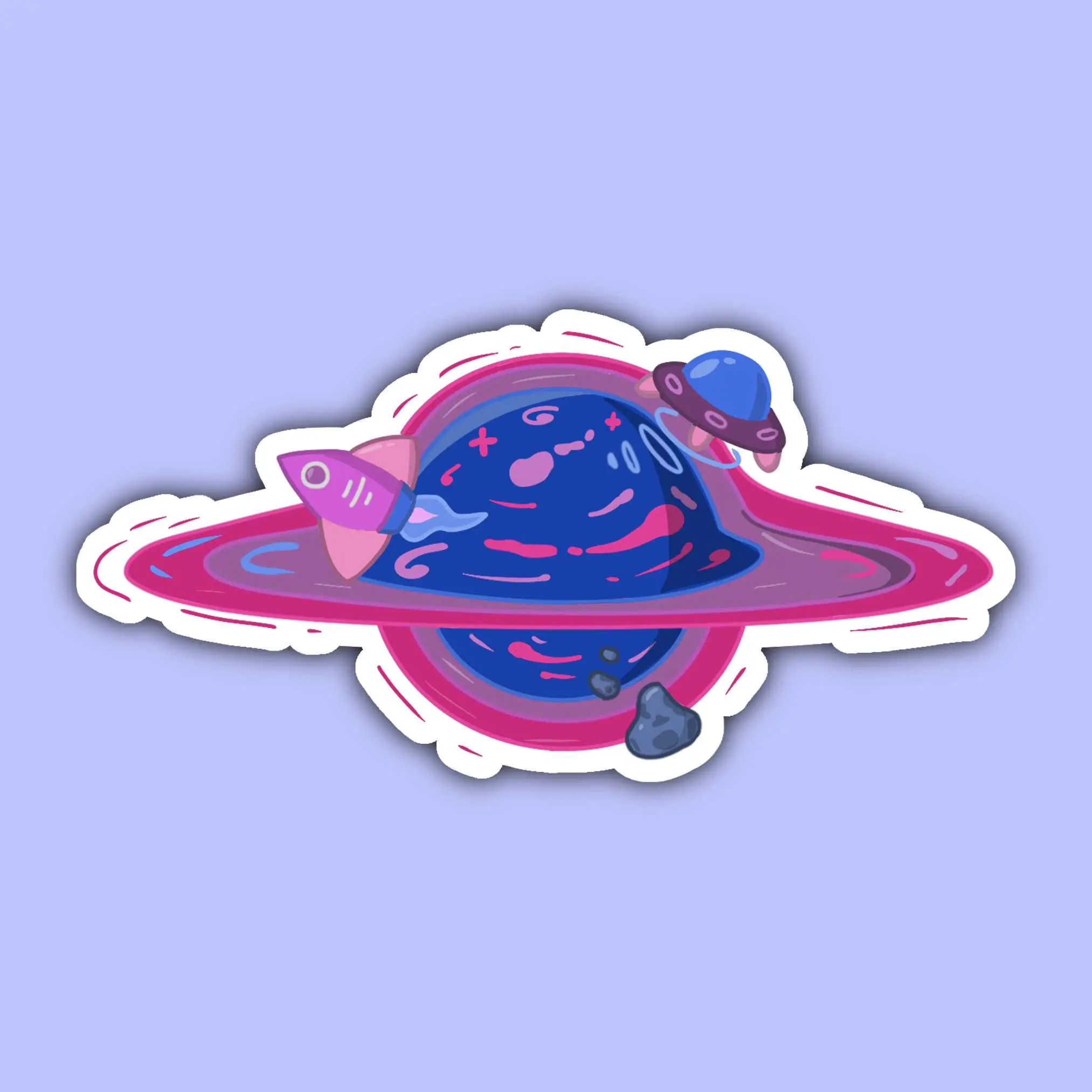 Bisexual Black Hole Pride Cosmos Sticker