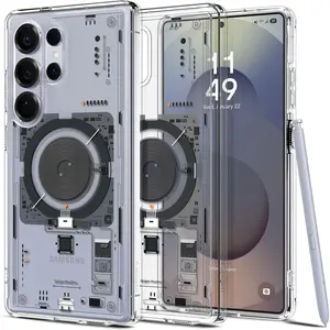 Spigen for Galaxy S25 Ultra Case, Ultra Hybrid MagFit [Anti-Yellowing] [Compatible with MagSafe] [Fast Wireless Charging] - Neo One