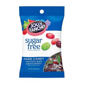 Jolly Ranchers Sugar-Free Assorted Hard Candies 3.6 Oz Pouches 12 ct Classic Bonbon Snack with Watermelon & Fruity Flavors Natural Sweet Treat