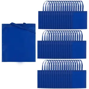 15" x 17" Bulk 48 Pc. Large Blue Nonwoven Tote Bags