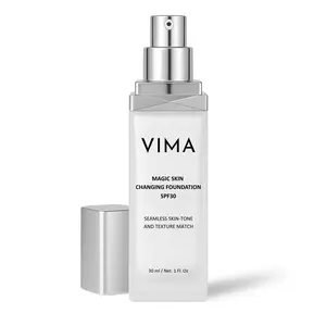 Vima Color Changing Foundation (with Sunscreen Ingredient)--Fragrance-Free, Preservative-Free, Vegan Formula--Lightweight and Long-Lasting--1 Fluid Ounce: Beauty & Personal Care