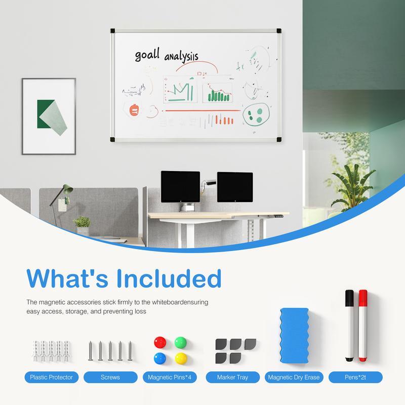 【Deal】Magnetic Dry Erase Board, 36 X 24 Inches White Board for Home Office School,Sliver Reinforced Aluminum Frame