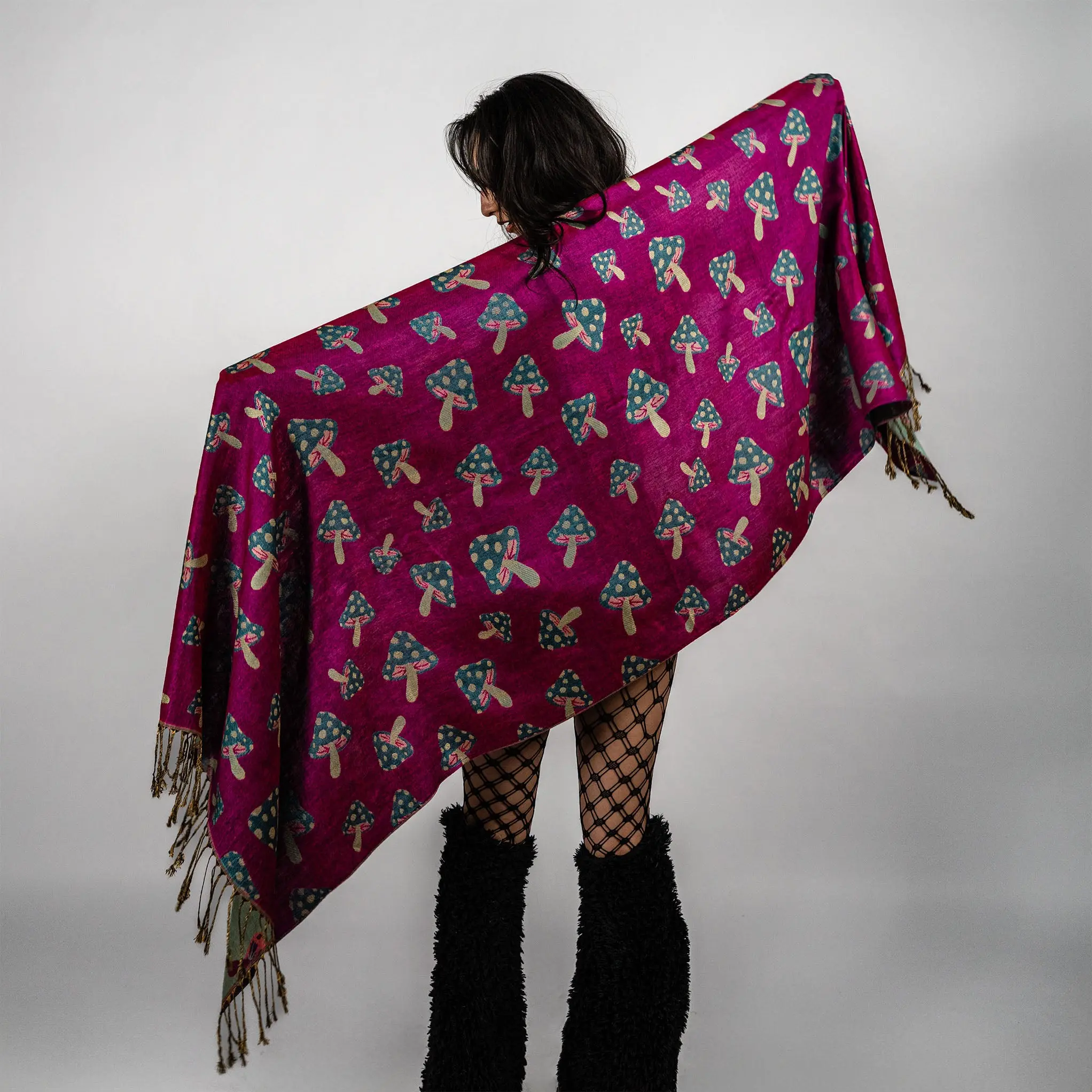 Mushroom Rave Pashmina Mushroom Rave Pashmina