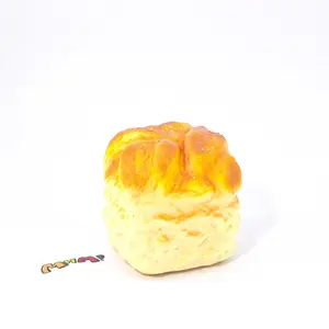 MHM Squishy Series Garlic Butter Bread Sticky Soft Slow-Bouncing Stress-Relieving Simulated Food Creative
