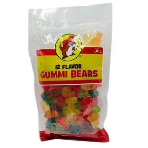 Buc-ee's 12 Flavor Fruity Gummi Bears Candy Snack Resealable Bag- Soft and Sweet
