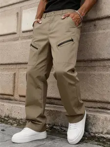 Men’s lightweight, breathable straight-leg pants for spring and summer, suitable for outdoor mountaineering and casual wear.