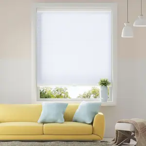 Cordless Light Filtering Cellular Shades Blinds Single Cell for Windows, 34" W by 64" H, White(Light Filtering)