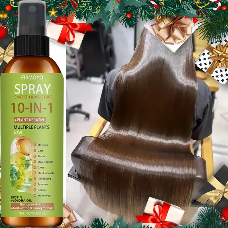 10-in-1 Hair Spray 3.38oz, Nourishing Hair Treatment, Haircare Repair Heat Protectant with Argan Oil, Keratin, Moisturizing & Nourishing Hair Oil, Shields Hair Blowouts & Styling, For Anti Frizz, Split Ends, Lightweight & Non-Greasy Finish