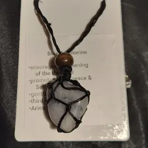 Handcrafted blue aventurine necklace