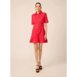 Gilner Farrar Payden Dress in Red Eyelet