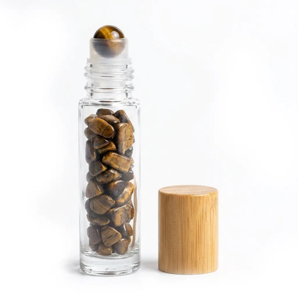 Tiger's Eye Crystal Roller Bottle — 10ml Gemstone Oil Roller