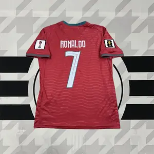 2026 Home Short Sleeve CR7# Ronaldo Red Football Jersey Quick Drying