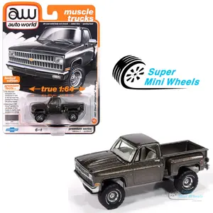 Auto World 1:64 1981 Chevrolet Silverado Stepside 10 4×4 – Medium Graystone