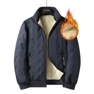 HOMUG men's thick wool and cotton winter jacket - windproof and warm. Mantel con capucha para hombre, chaqueta de algodón para hombre. Suitable for wearing in autumn and winter. Lose fit jacket