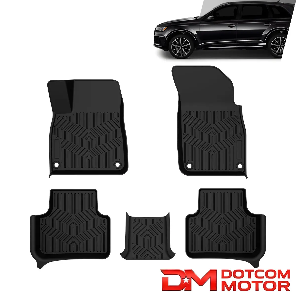 All Weather TPE Floor Mats Fit For 17-25 Audi Q7,19-24 Audi Q8