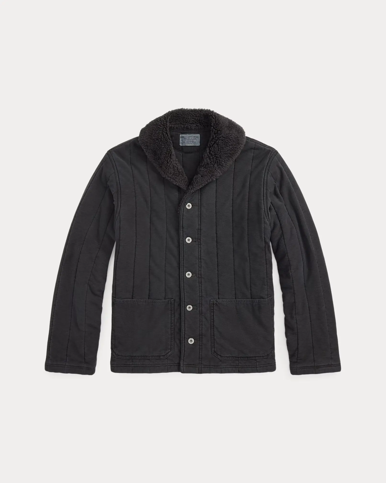 RRL Fleece-Collar Quilted Jersey Jacket