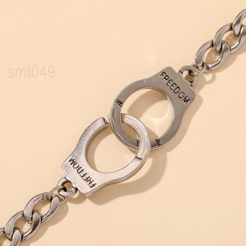 Hip-Hop Silver Chain Bracelet for Men,Alloy Minimalist Fashion Gift for Guys
