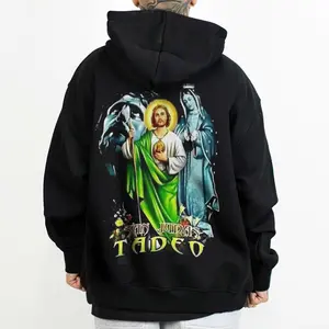 Men's Pullover - San Judas Tadeo, Summer Tshirt, Full Color , Chicano Graphic Tee, Chicano Clothing For Men And Women Hoodie
